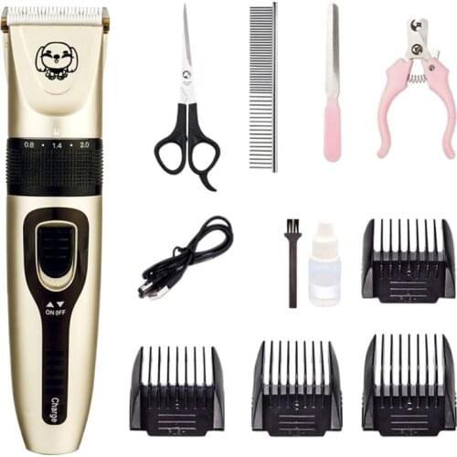 Dog Hair Trimmer Electric Pet Hair Clipper Kit Dog Grooming Shaver Scissors Comb