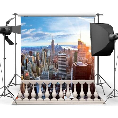 Cityscape Modern Building Skyscraper White Fence Blue Sky Cloud Nature Romantic Wedding Photography Background