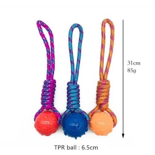 SENYEPETS High Quality Cotton Rope With TPR Ball Fresh Oral Cleaning Teeth Decompression Dog Toy