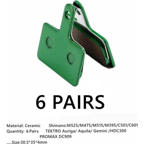 6 Pairs Bicycle Ceramic disc Brake Pads For Bicycle Shimano MTB Cycling