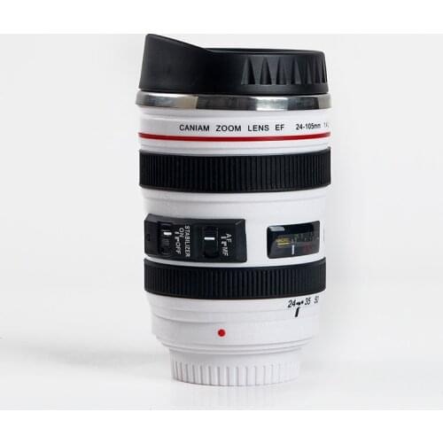 Mugs Coffee Cups Camera EF24-105mm Stainless Steel Coffee Lens Mug White Black Coffee Mugs Creative Gift