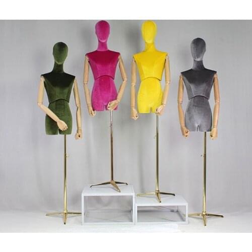 Best Quality Women Model Half Body Display Movable Mannequin Moving Platform Frame Women