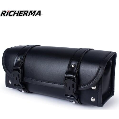 PU Leather Motorcycle Bag For Vespa Cafe Racer Waterproof Tool Bag Steampunk Retro Bike Suitcase Motorbike Biker Backpack