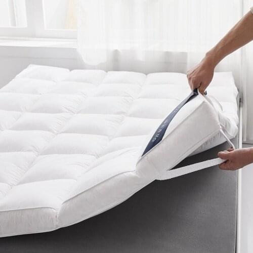 High Grade Hotel White Soft Mattress Toppers Thicken Single Double Queen Size Mattress 10cm Thickness Tatami Mats