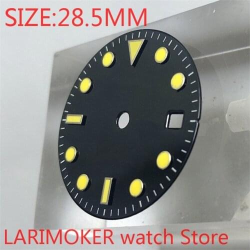 NO Bliger LOGO 28.5mm premium luminous yellow dial suitable for Miyota-DG-2813-3804 NH35 NH36 ETA2836-2824 automatic movement