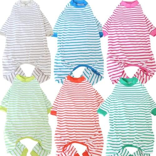 Big dog clothes six-color striped four-legged dog clothes pet four seasons clothing golden shepherd dog clothes