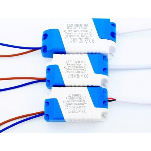 Wholesale Isolated 300mA Dimmable Led Driver 3W 4W 5W 6W 7W Power Supply AC 110V 220V for LED Ceiling lights Bulb DC Plug