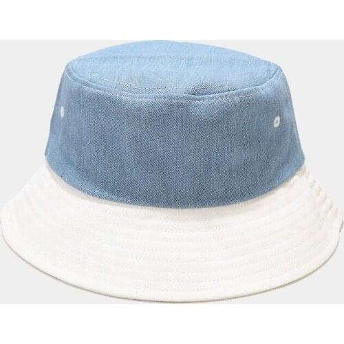 New Simple Color Matching Bucket Hat Male Outdoor Fisherman Hats Women Sun Bucket Caps Fashion Panama Bucket Hats Ковшовые шляпы