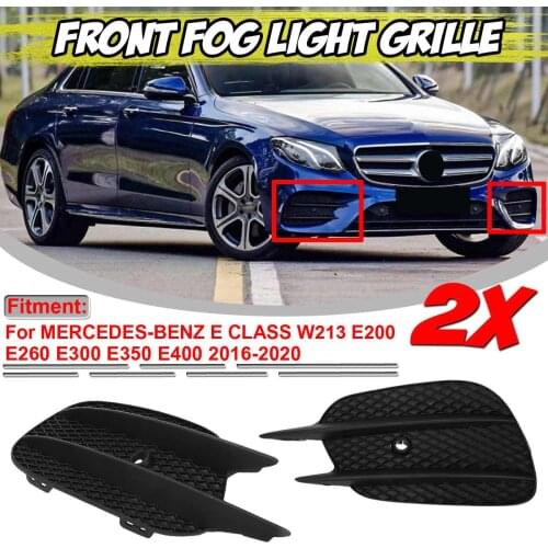 Car Front Bumper Fog Light Grill Grille Cover For Mercedes For Benz E CLASS W213 E200 E260 E300 E350 E400 2016-2020 Sport Model