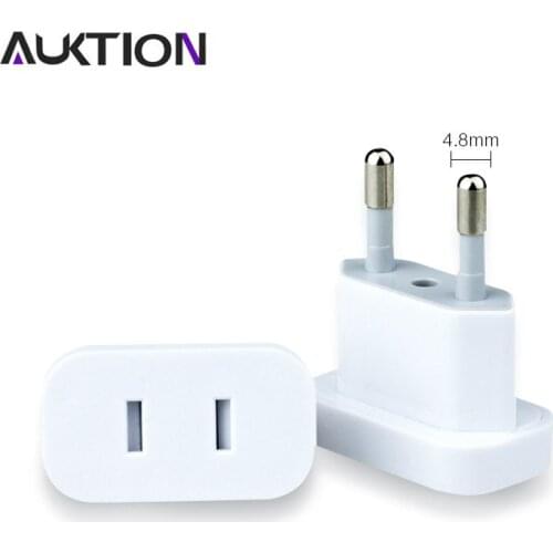 AUKTION High Quality Red Copper EU Adapter US USA to European EU Travel Charger Adapter Plug Outlet Converter Adapter AC 250V