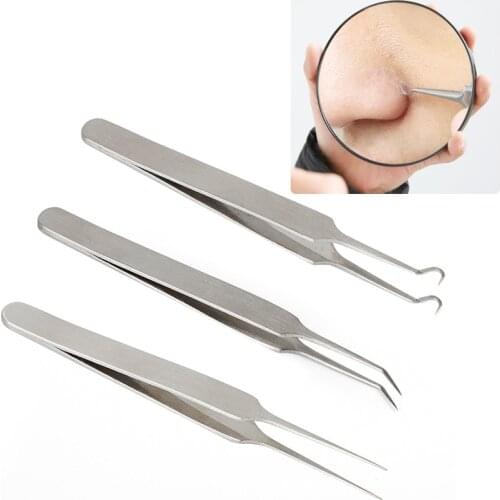 Blackhead Remover Acne Needle Cell Clamp Forceps Pimples Squeeze Loop From Black Dots Remover Needle Tweezer