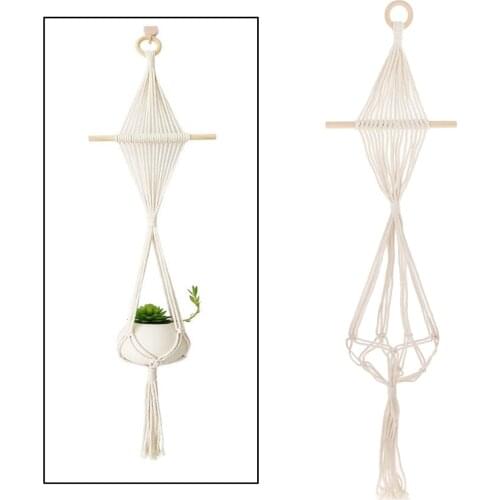 Weave Macrame Hanging Planter Flower Pot Plants Hangers Balcony Decoration Indoor Succulents Planter Pot Basket Bohemian