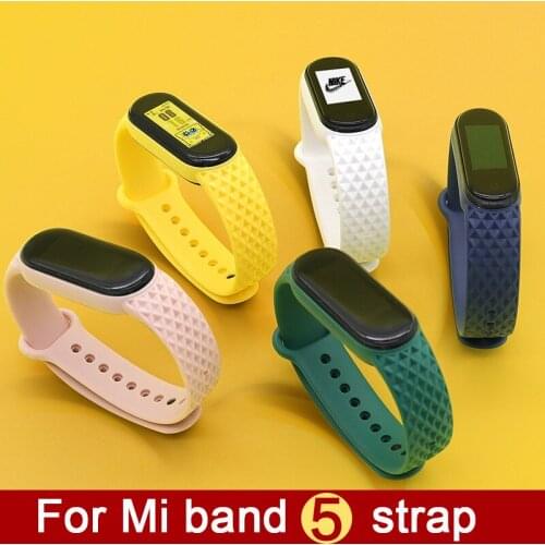 Strap For Xiaomi Mi Band 5 mi band 5 Silicone Replacement Bracelet Mi5 miband 5 Sports Wristbands for Xiaomi mi band 5 strap