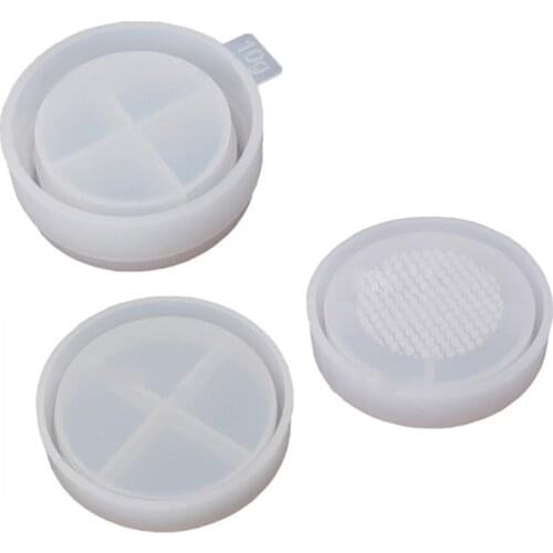 Crystal Epoxy Resin Mold Powder Puff Box Silicone Mould DIY Craft Organizer Mold