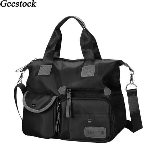 Geestock Women Handbag Multiuse Waterproof Shoulder Bags Large Capacity Nylon Tote Travel Messenger Bags for Fashion Ladies Bag