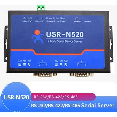 USR-N520 Serial Device Server-LAN Ethernet to RS232 RS485 RS422 Converter,Industrial automation control for data transmission