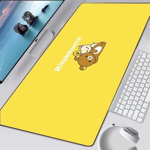 Top Quality Cute rilakkuma Durable Rubber Mouse Mat Pad Large Mouse Pad Keyboards lock edge desk mat non-skid mouse pad gift