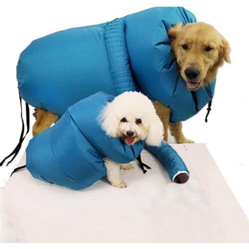 1PCS Dog Drying Bag Portable Folding Quick Drying Bathrobe Towel For Dog Cat Pet Hair Dryer Blow Bag Blue Grooming Bag
