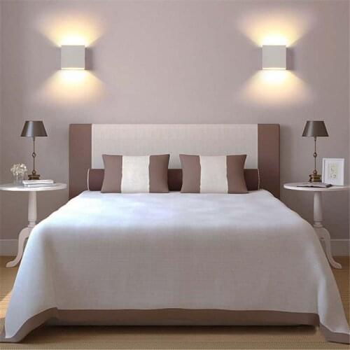 1pc LED Wall Lamp 6W Aluminum AC85-265V Wall-mounted Aisle Corridor Staircase For Bedroom Porch Decoration Bedside Wall Lamp