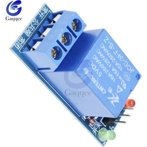 5PCS/Lot DC 5V 1 Channel Low Level Trigger Relay Shield Module for Arduino AVR DSP ARM MCU AC 220V Interface Relay Power Board