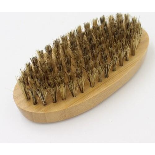 Bamboo Handle with 100% Natural Boar Bristle Oil Beard Brush for men Beards and Mustache