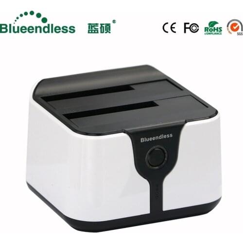 2 Bay Case Hd Externo Hdd 2.5" Sata to Usb 3.0 Hd Clone Hdd Dock 3.5" Case Hd Externo Usb3.0 Hard Disk Case to Read/Storage