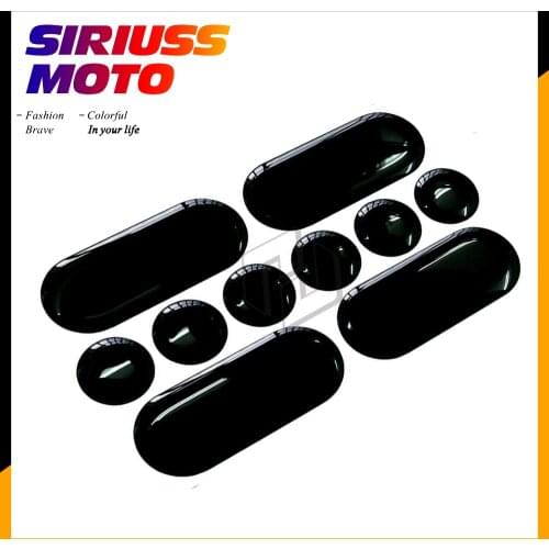 Balck 3D Gel 6 Spots & 4 Stripes Tank Pad Protector Protection Shield