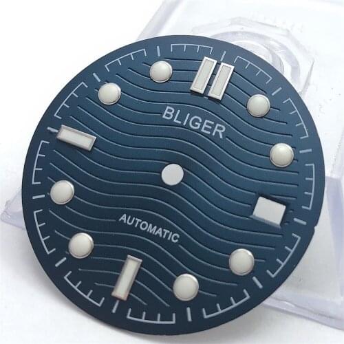 Bliger 31mm dial is suitable for ETA 2836/2824 DG2813/3804 Miyota 8215 821A 8205 MH35 case automatic movement dial blue