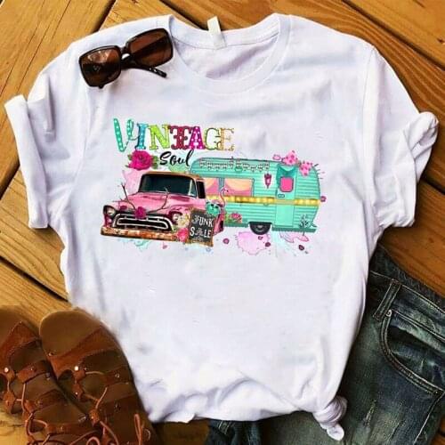 Women T-shirts Camera Don't Be Negative Printed Summer Short Sleeve Tee Shirt Harajuku Fashion Streetwear Tops Female Clothes