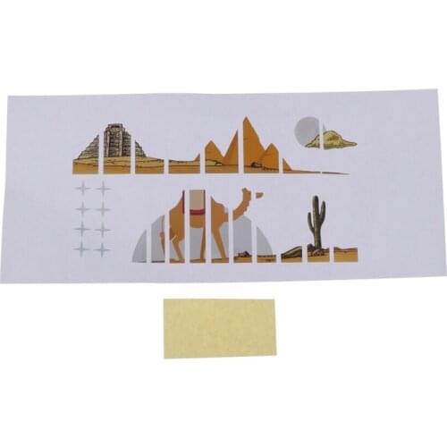 Ukulele Fretboard Note Decals Fingerboard Sticker DIY, Desert Camel Pattern