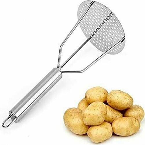 NHBR Stainless Steel Potato Masher with Handle for Creamy Mashed Potato Vegetable Fruit a Variety of Foods Kitchen Tools