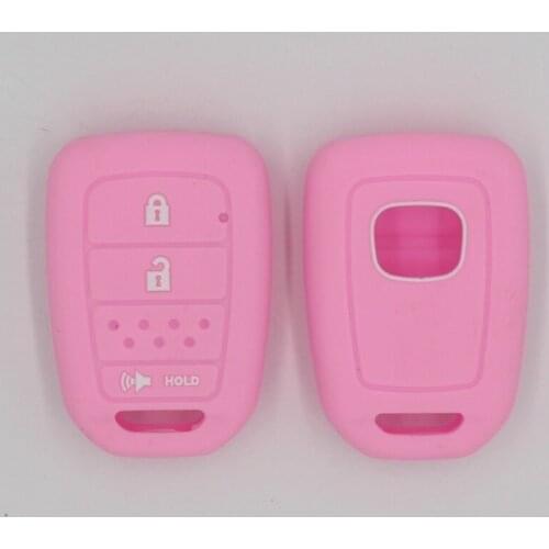 2PC Silicone Car Key Case Cover Auto Remote Key Protector Skin Holder Fob for Honda Fit HR-V Vezel Jazz City Civic Crosstour