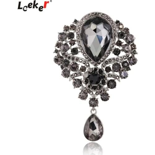 Leeker Black Brooches For Clothes