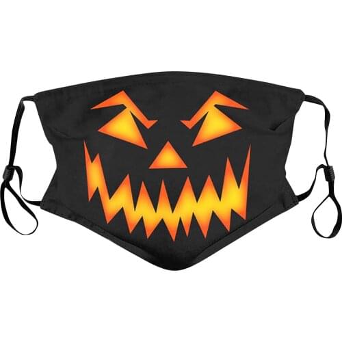Cosplay Halloween Masks Adult Women Men Pumpkin Section Printed Washable And Reusable Mouth Cover Cloth Ajustables Mascaras
