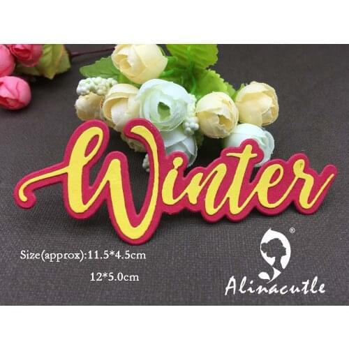 AlinaCraft METAL CUTTING DIES big shadow words winter Scrapbooking paper craft card album punch stencil art cutter