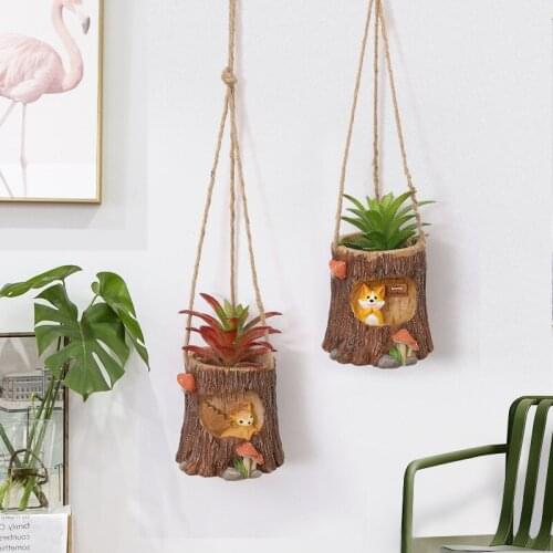 Cartoon Resin Micro Landscape Succulent Flower Pot Creative Desktop Potted Plant Pot Decoration(Not Included Plants)