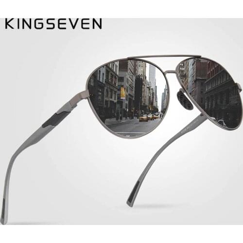 KINGSEVEN DESIGN Men Classic Polarized Sunglasses Aluminum Pilot Sun glasses UV400 Protection NF-7228