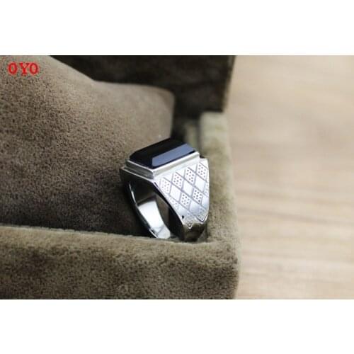 925 silver mens gemstone fashion ring personality trendy jewelry ring