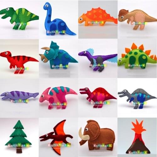 DIY Jurassic dinosaur world dolls Fabric Felt kit Non-woven cloth Craft DIY Sewing set Handwork Material DIY needlework supplie