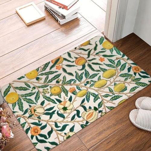 Fruit Or Pomegranate William Morris Doormat Carpet Mat Rug Polyester Non-Slip Floor Decor Bath Bathroom Kitchen Balcony 40*60