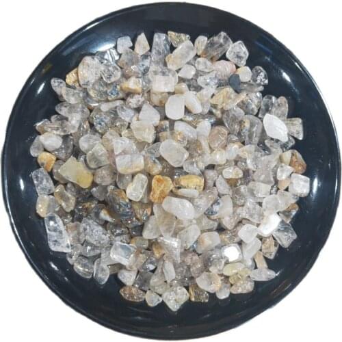 New Natural Titanium crystal Tumbled Stone Gravel Crystal Healing Mineral Collectables DIY Craft