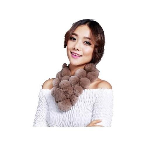 2019 New Arrival Candy Colors Women Natural Genuine Rex Rabbit Fur Scarf Winter Brand Scarf Wraps Free Shipping