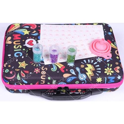 New 60 Bottles Diamond Painting Accessories Container Storage Bag Box Carry Case 5D Cartoons Diamond Embroidery Tools Handbag