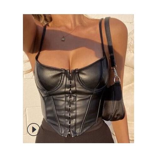 Hirigin New Fashion Women Slim Corset Sexy Low-cut Sleeveless Backless Bustier Sling Top Breasted Vest Summer Ladies Shirt