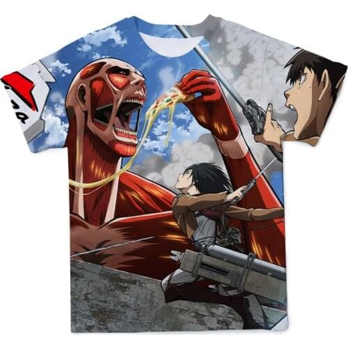 Attack On Titan Anime Clothes Manga Shingeki No Kyojin T Shirt Camisetas For Men Tops Ropa Hombre Tee Camisa Masculina Verano
