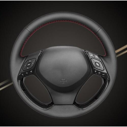 Car Braid On The Steering Wheel Cover for Toyota C-HR CHR 2016-2019 Auto Braiding Wheel Covers Car-styling Interior Accessory