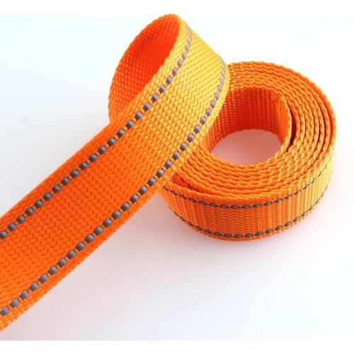 25mm Orange Webbing Trimming Polyester Bag Straps Heavy Weight Webbing Nylon Webbing Dog collar Strap Garment Accessories