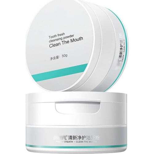 Refreshing Cleansing Tooth Powder, Teeth Whitening Powder Toothpaste Powder to Remove Stains From Coffee, Tea, Smoking, 50g