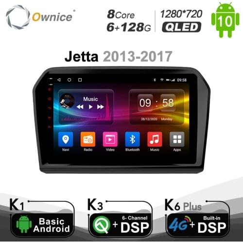 Ownice Android 10.0 Octa Core for Volkswagen VW Jetta 2013 - 2017 6G+128G Car Radio navigation GPS Navi Player DSP 4G LTE SPDIF