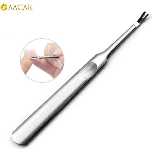 Tools Nail file Manicure tools The dead skin fork stainless steel Double head Exfoliating knife pick manicure